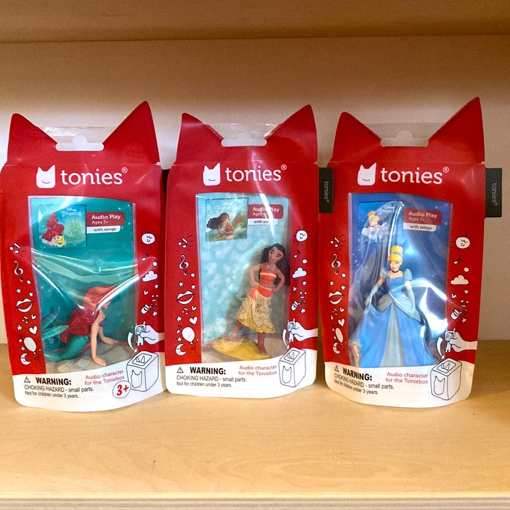 Set of 3 NIB Tonies for Toniebox! Little Mermaid, Cinderella, & Moana!